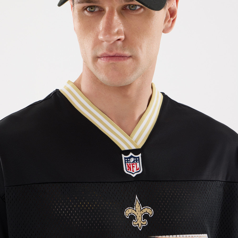 New Era NFL - Saints New Orleans - Maillot à manches courtes Col en V Gardendistrict