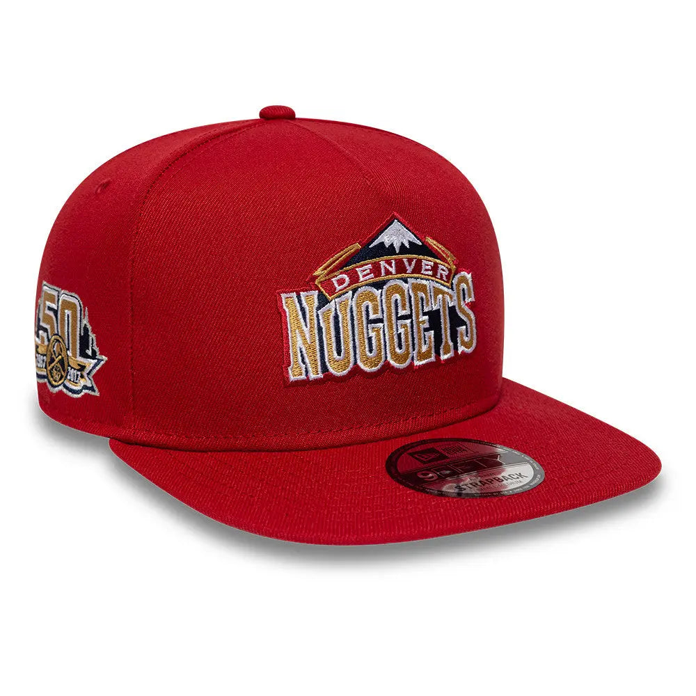 Casquette NBA New Era - Denver Nuggets NBA Hardwood Classic Dark Red Side patch - 9Fifty Aframe Gardendistrict
