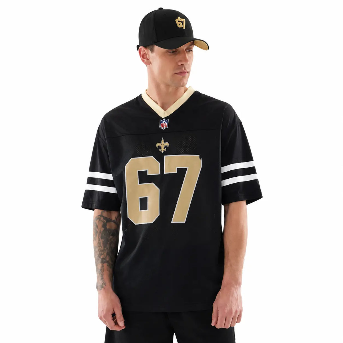 New Era NFL - Saints New Orleans - Maillot à manches courtes Col en V Gardendistrict